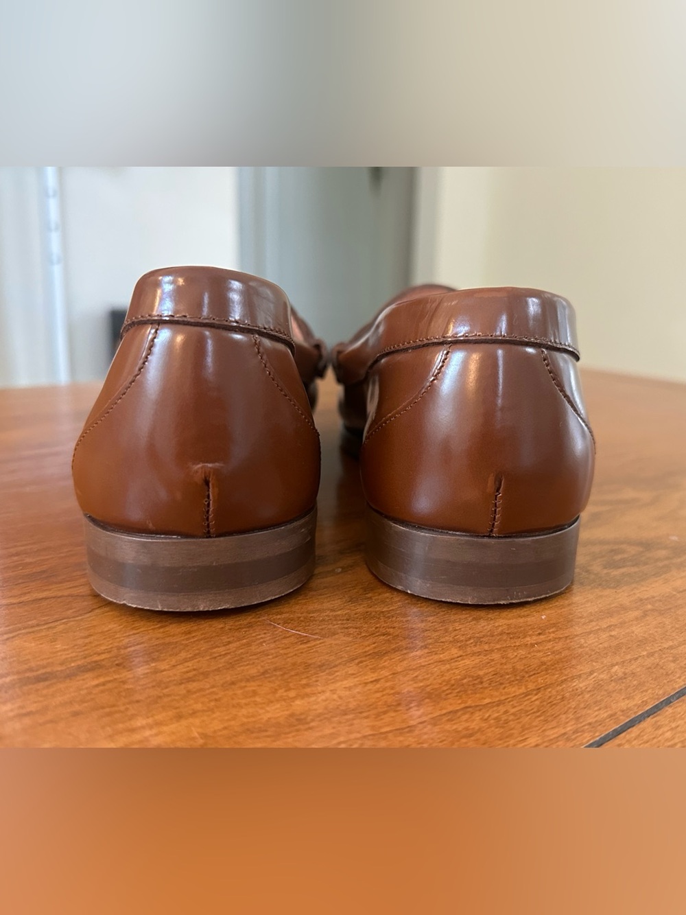J.Crew Brown Leather Penny Loafers Women’s Size 8 Preppy Classic - Picture 3 of 6